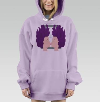 Близнецы, Hoodie Mjhigh Dig Mel, Fiolet, утепленная