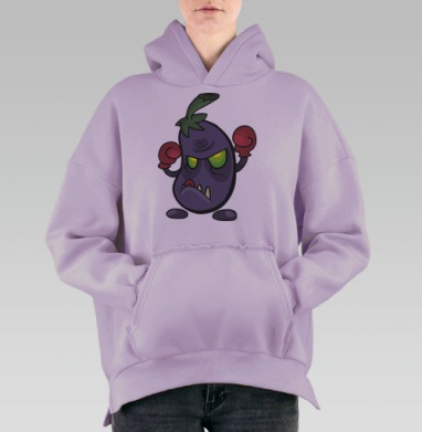 Боевой баклажан, Hoodie Oversize Fiolet, утепленная