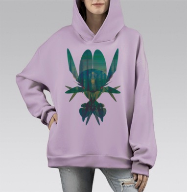boo2 / Бу 2, Hoodie Mono Fiolet, оверсайз, утепленная