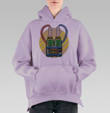 BOOM! (новогодний), Hoodie Oversize Fiolet, утепленная
