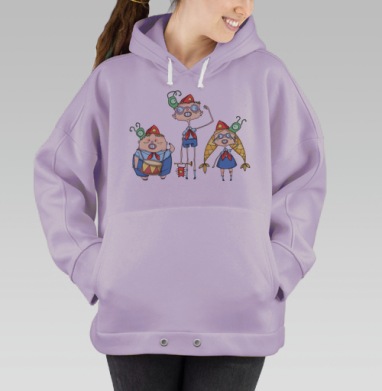 Brain Slug Pioneer Children / Пионеры со слизнями послушные исполнители системы, Hoodie Oversize Fiolet