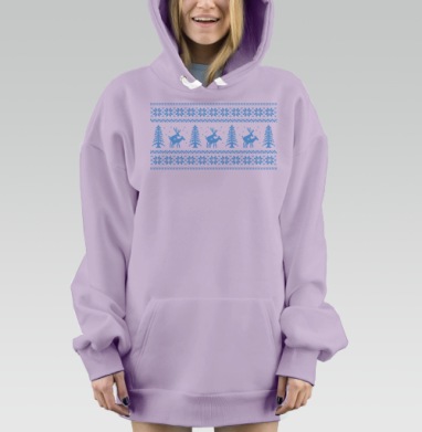 бубушкин свитер, Hoodie Mjhigh Dig Mel, Fiolet, утепленная
