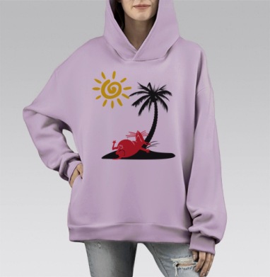 c5_transparent, Hoodie Mono Fiolet, оверсайз, утепленная