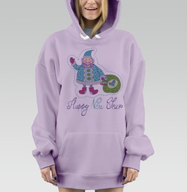 C новым годом!, Hoodie Mjhigh Dig Mel, Fiolet, утепленная