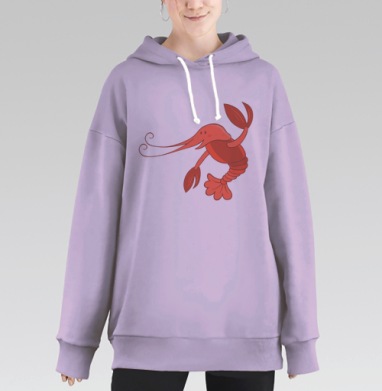Cancer / Рак, Hoodie Long Oversize Fiolet