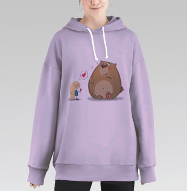 Candy for my sweety / Конфетка для моей сладости, Hoodie Long Oversize Fiolet