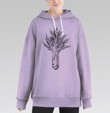 Cantree  / Баллон-ёлка, Hoodie Long Oversize Fiolet
