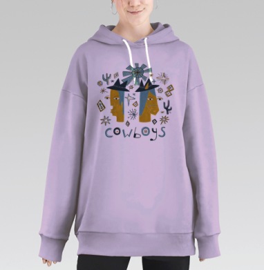 Cowboys / Ковбои, Hoodie Long Oversize Fiolet