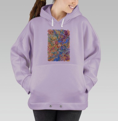 Цветное счастье, Hoodie Oversize Fiolet