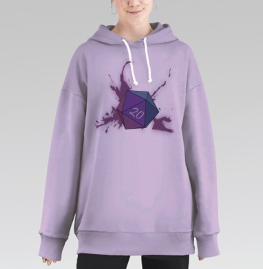 D20 / Двадцатигранник, Hoodie Long Oversize Fiolet