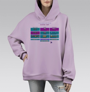 Death Track Weapons Shop / Магазин оружия Death Track, Hoodie Mono Fiolet, оверсайз, утепленная