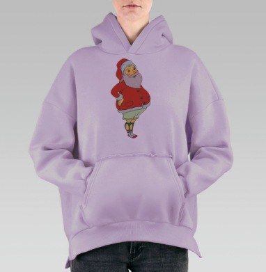 Дед Мороз, Hoodie Oversize Fiolet, утепленная