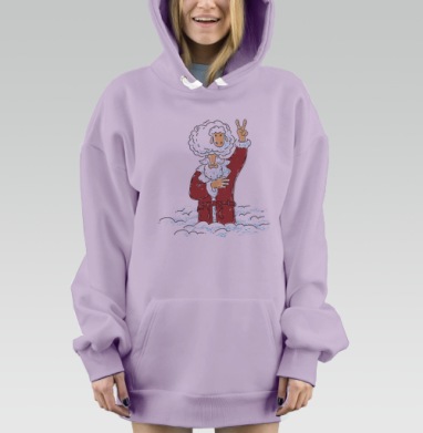Дедушка Мороз, Hoodie Mjhigh Dig Mel, Fiolet, утепленная