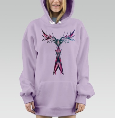 deerror / Антиошибка, Hoodie Mjhigh Dig Mel, Fiolet, утепленная