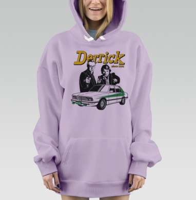 Деррик и полиция культовый ретро боевик с 1974 года, Hoodie Mjhigh Dig Mel, Fiolet, утепленная