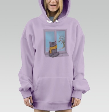 домашний уют, Hoodie Mjhigh Dig Mel, Fiolet, утепленная