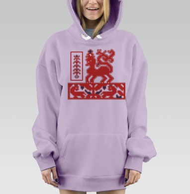 Дракон и волшебное растение, Hoodie Mjhigh Dig Mel, Fiolet, утепленная