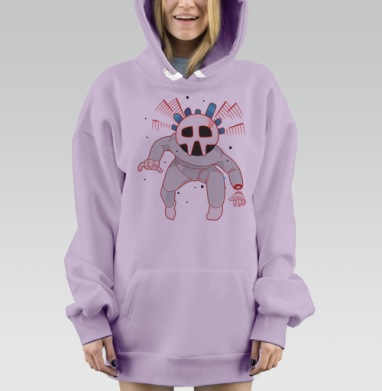 душа моя, Hoodie Mjhigh Dig Mel, Fiolet, утепленная