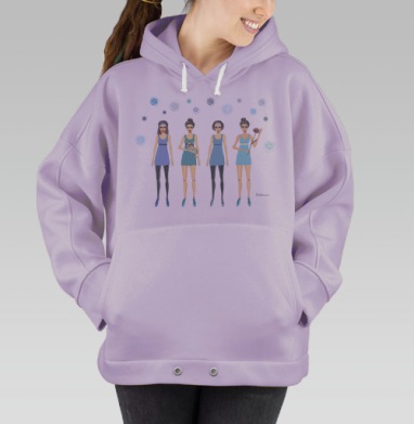 Элегантность женственности в нежных пастельных тонах, Hoodie Oversize Fiolet
