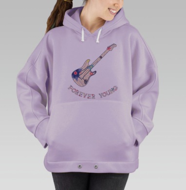Электрогитара, Hoodie Oversize Fiolet