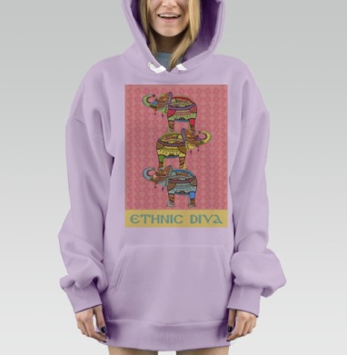 Ethnic  / Этника, Hoodie Mjhigh Dig Mel, Fiolet, утепленная
