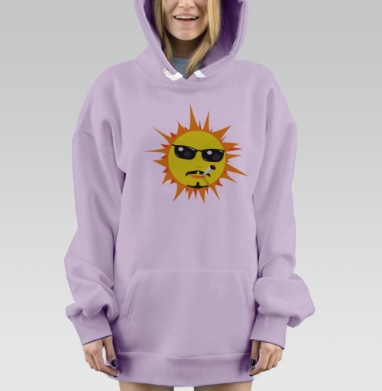 Это лето будет жарким, Hoodie Mjhigh Dig Mel, Fiolet, утепленная
