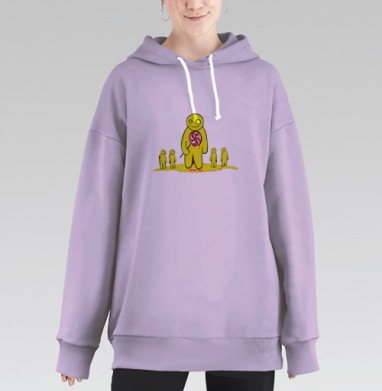 Этож конфета, Hoodie Long Oversize Fiolet