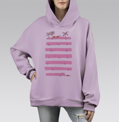 Foxcar / Лисомобиль, Hoodie Mono Fiolet, оверсайз, утепленная