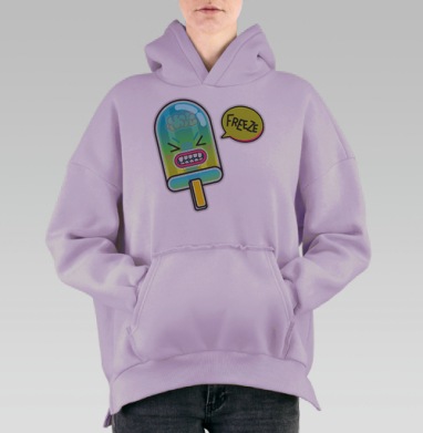 Frezeee / Мерзляш, Hoodie Oversize Fiolet, утепленная