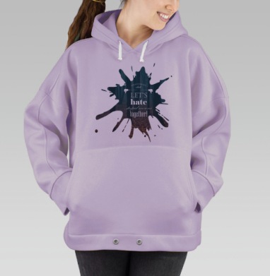 Футболка Клуб Мизантропии с мрачным дизайном, Hoodie Oversize Fiolet