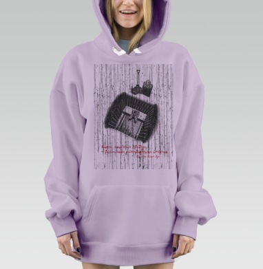 Жизнь без свободы — символика и глубина мысли, Hoodie Mjhigh Dig Mel, Fiolet, утепленная