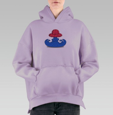 Грибок, Hoodie Oversize Fiolet, утепленная