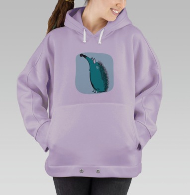Грустный Ёж, Hoodie Oversize Fiolet