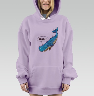 Hello / Привет, Hoodie Mjhigh Dig Mel, Fiolet, утепленная