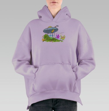 Игровая ностальгия космические пришельцы тетрис, Hoodie Oversize Fiolet, утепленная