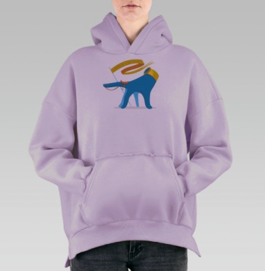 Игрушечный офисный конь «OFFICE CAVALRY», Hoodie Oversize Fiolet, утепленная