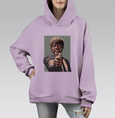 Jules, Hoodie Mono Fiolet, оверсайз, утепленная