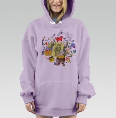King / Король Пик герб поколения консолей яркий творческий беспорядок, Hoodie Mjhigh Dig Mel, Fiolet, утепленная