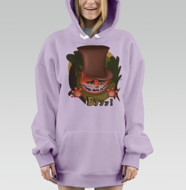Киса в стране чудес, Hoodie Mjhigh Dig Mel, Fiolet, утепленная