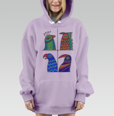 Клювы, Hoodie Mjhigh Dig Mel, Fiolet, утепленная