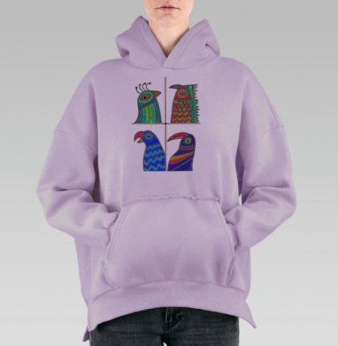 Клювы, Hoodie Oversize Fiolet, утепленная