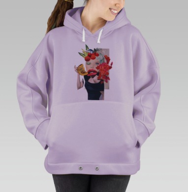 Коллаж с тыковкой, Hoodie Oversize Fiolet