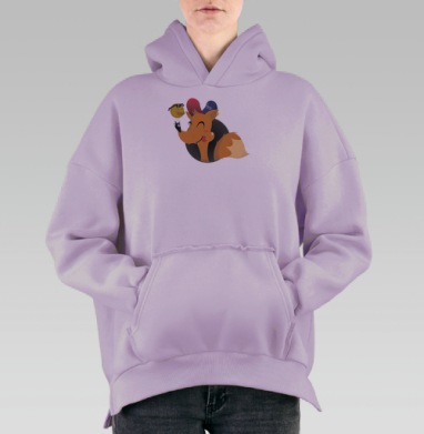 Колобок, Hoodie Oversize Fiolet, утепленная