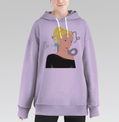 козерог, Hoodie Long Oversize Fiolet