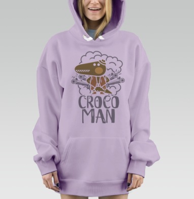 Крокодил, Hoodie Mjhigh Dig Mel, Fiolet, утепленная