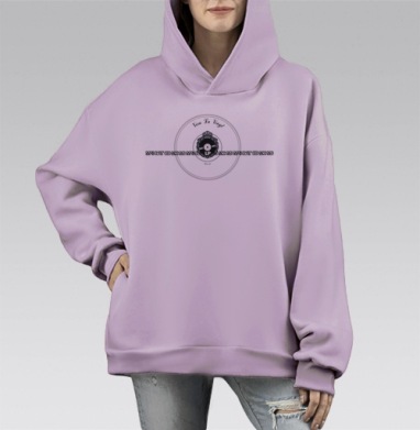 Культ виниловых пластинок да здравствует винил, Hoodie Mono Fiolet, оверсайз, утепленная