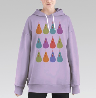 Курицы, Hoodie Long Oversize Fiolet