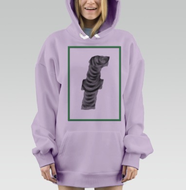 Латинская буква фффффффф, Hoodie Mjhigh Dig Mel, Fiolet, утепленная