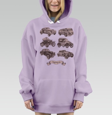 Легендарные авто, Hoodie Mjhigh Dig Mel, Fiolet, утепленная