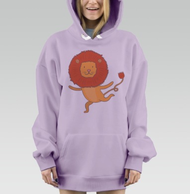 Leo / Лев, Hoodie Mjhigh Dig Mel, Fiolet, утепленная